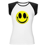 Smiley Face Women's Cap Sleeve T-Shirt