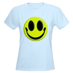 Smiley Face Women's Light Colored T-Shirt