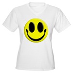 Smiley Face Women's V-Neck T-Shirt
