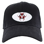 3D Biohazard Symbol Black Cap