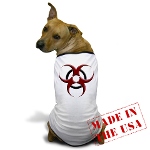 3D Biohazard Symbol Dog T-Shirt