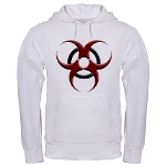 3D Biohazard Symbol Hooded Sweatshirt