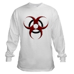 3D Biohazard Symbol Long Sleeve T-Shirt