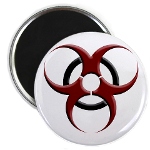 3D Biohazard Symbol Magnet