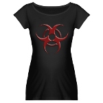 3D Biohazard Symbol Maternity Dark T-Shirt