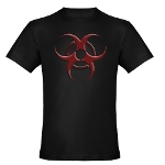 3D Biohazard Symbol Men's Fitted T-Shirt (dark)