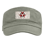 3D Biohazard Symbol Military Cap
