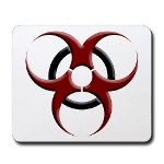 3D Biohazard Symbol Mousepad