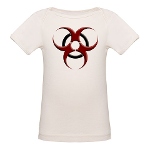 3D Biohazard Symbol Organic Baby T-Shirt