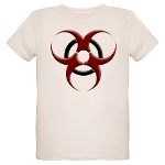 3D Biohazard Symbol Organic Kids T-Shirt