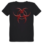3D Biohazard Symbol Organic Kids T-Shirt (dark)