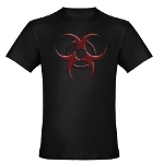 3D Biohazard Symbol Organic Men's Fitted T-Shirt (