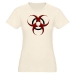 3D Biohazard Symbol Organic Women's Fitted T-Shirt