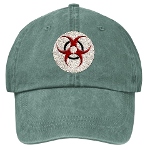 3D Biohazard Symbol Stonewashed Cap