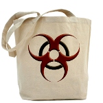 3D Biohazard Symbol Tote Bag