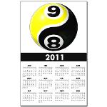 8 Ball 9 Ball Yin Yang Calendar Print