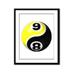 8 Ball 9 Ball Yin Yang Framed Panel Print