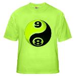 8 Ball 9 Ball Yin Yang Green T-Shirt