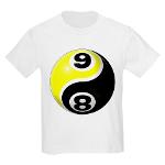 8 Ball 9 Ball Yin Yang Kids Light T-Shirt