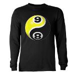 8 Ball 9 Ball Yin Yang Long Sleeve Dark T-Shirt