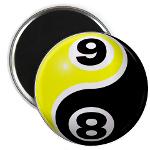 8 Ball 9 Ball Yin Yang Magnet
