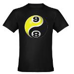 8 Ball 9 Ball Yin Yang Men's Fitted T-Shirt (dark)