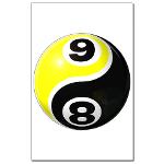 8 Ball 9 Ball Yin Yang Mini Poster Print