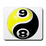 8 Ball 9 Ball Yin Yang Mousepad
