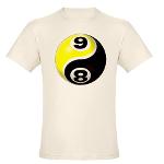 8 Ball 9 Ball Yin Yang Organic Men's Fitted T-Shir