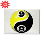 8 Ball 9 Ball Yin Yang Rectangle Magnet (100 pack)