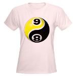 8 Ball 9 Ball Yin Yang Women's Light T-Shirt