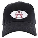 Alpha & Omega Anarchy Symbol Black Cap