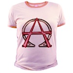 Alpha & Omega Anarchy Symbol Jr. Ringer T-Shirt