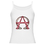 Alpha & Omega Anarchy Symbol Jr. Spaghetti Tank
