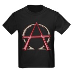 Alpha & Omega Anarchy Symbol Kids Dark T-Shirt