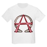 Alpha & Omega Anarchy Symbol Kids Light T-Shirt