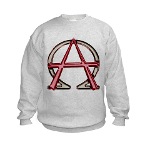 Alpha & Omega Anarchy Symbol Kids Sweatshirt
