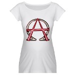 Alpha & Omega Anarchy Symbol Maternity T-Shirt
