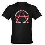Alpha & Omega Anarchy Symbol Men's Fitted T-Shirt