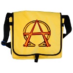 Alpha & Omega Anarchy Symbol Messenger Bag