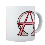 Alpha & Omega Anarchy Symbol Mug