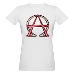 Alpha & Omega Anarchy Symbol Organic Women's T-Shi