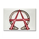 Alpha & Omega Anarchy Symbol Rectangle Magnet