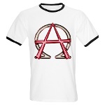 Alpha & Omega Anarchy Symbol Ringer T