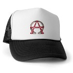 Alpha & Omega Anarchy Symbol Trucker Hat