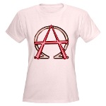 Alpha & Omega Anarchy Symbol Women's Light T-Shirt