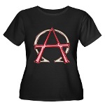 Alpha & Omega Anarchy Symbol Women's Plus Size Sco