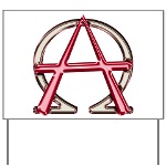 Alpha & Omega Anarchy Symbol Yard Sign