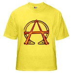 Alpha & Omega Anarchy Symbol Yellow T-Shirt