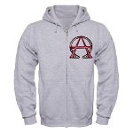 Alpha & Omega Anarchy Symbol Zip Hoodie